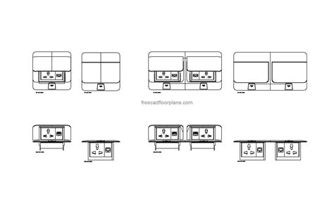 floor box diagram cad